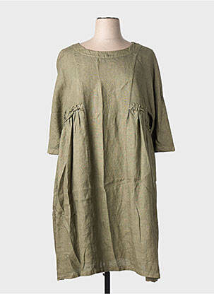 Rochie midi mâneci 3/4 mâneci 3/4 verde ORTO BOTANICO femme