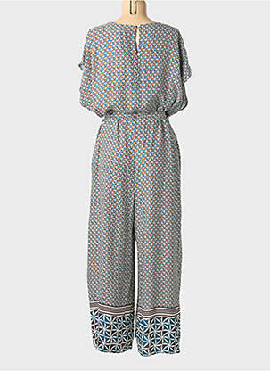 Salopetă-pantalon închidere cu nasturi la spate mâneci scurte verde LA FEE MARABOUTEE femme