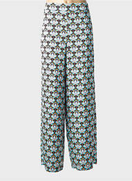 Pantalon larg închidere cu fermoar lateral albastru ACCESS FASHION femme