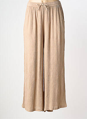 Pantalon larg țesătură crep mărime normală bej AGATHE & LOUISE femme