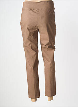 Pantalon 7/8 țesătură poplin mărime normală maro LA FÉE ATELIER BY LA FÉE MARABOUTÉE femeie