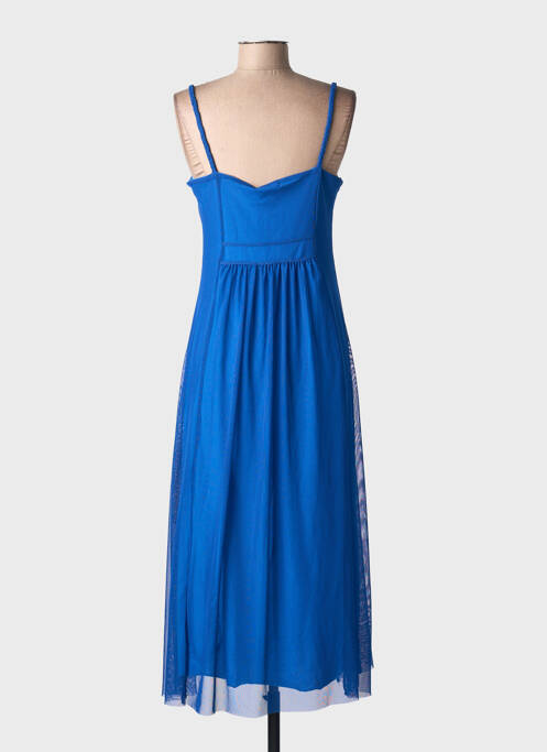 Rochie midi căptușeală bretele subțiri albastru MALOKA femme