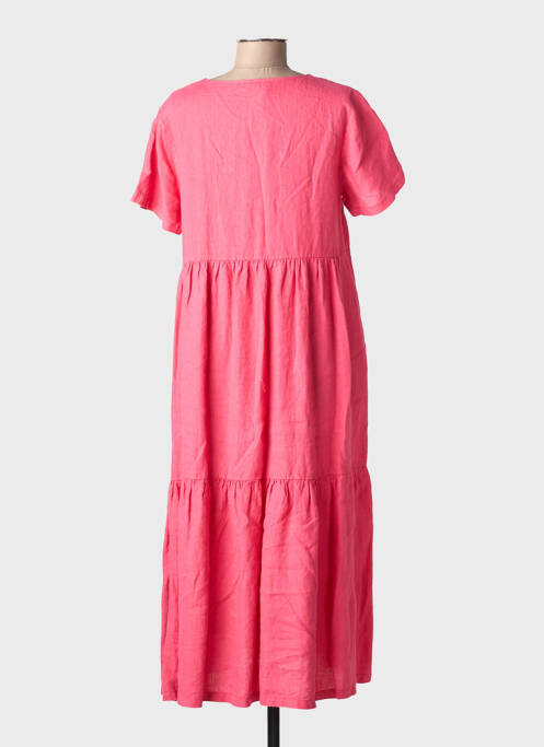 Rochie lungă mâneci scurte mâneci scurte roz ORTO BOTANICO femme