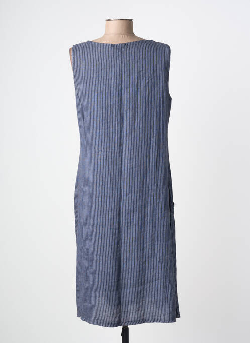 Rochie midi țesătură crep fără mâneci albastru QUATTRO femme