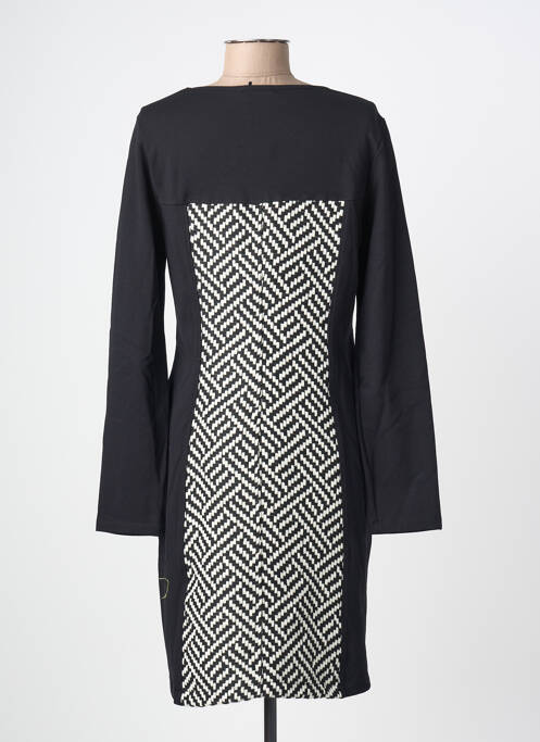 Rochie midi mâneci lungi mâneci lungi negru MALOKA femme