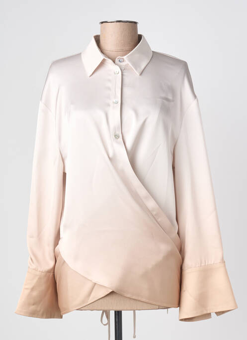 Cămașă mâneci lungi mâneci lungi bej ACCESS FASHION femme