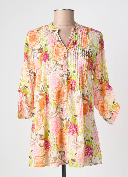 Tunică mâneci lungi închidere cu nasturi pe față portocaliu AGATHE & LOUISE femme