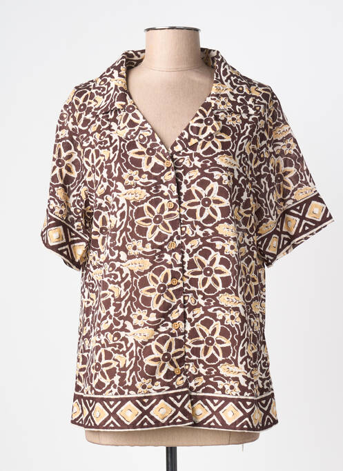 Cămașă mâneci scurte mâneci scurte maro AGATHE & LOUISE femme
