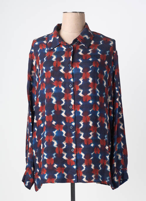 Cămașă imprimeu fantezie mâneci lungi albastru LA FEE MARABOUTEE femme