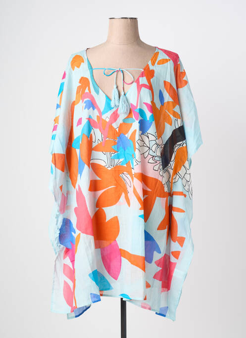 Tunică mâneci lungi guler în v albastru L'ATELIER D'ANNA femme