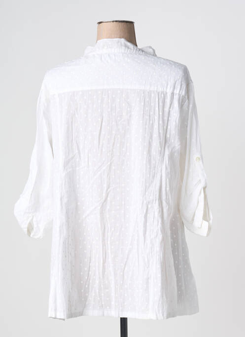 Tunică mâneci lungi închidere cu nasturi pe față alb AGATHE & LOUISE femme