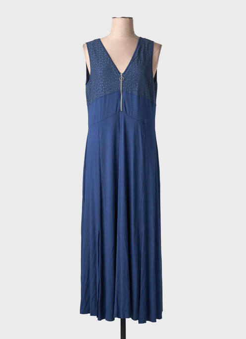 Rochie lungă fără mâneci fără mâneci albastru MALOKA femme