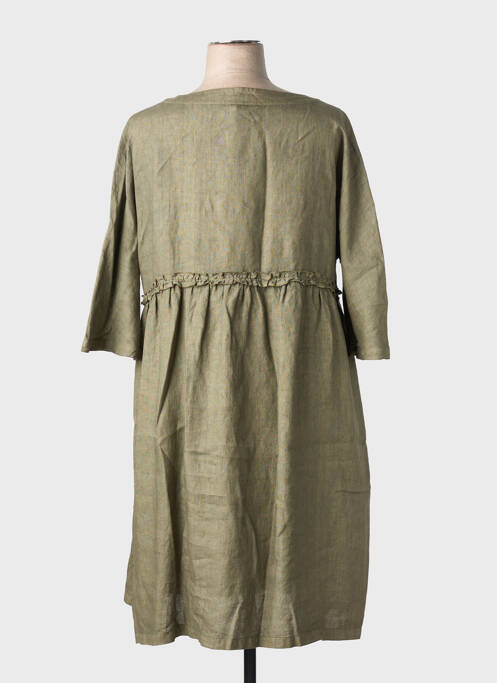 Rochie midi mâneci 3/4 mâneci 3/4 verde ORTO BOTANICO femme