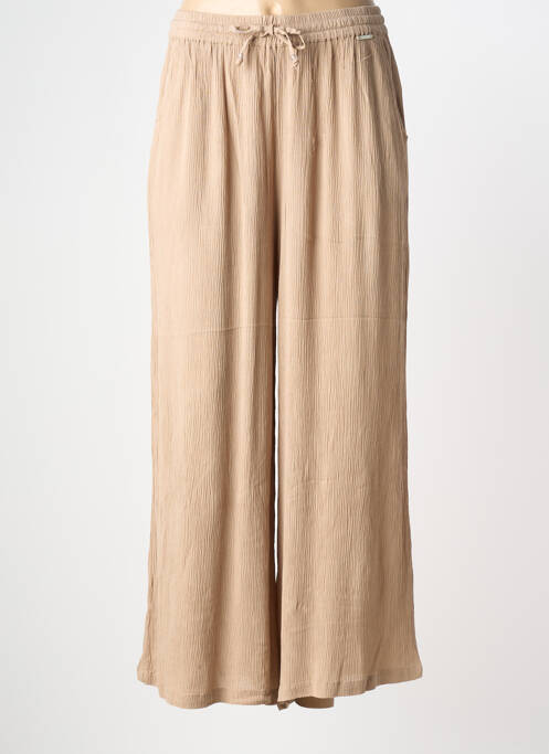 Pantalon larg țesătură crep mărime normală bej AGATHE & LOUISE femme