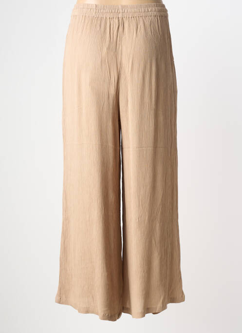 Pantalon larg țesătură crep mărime normală bej AGATHE & LOUISE femme