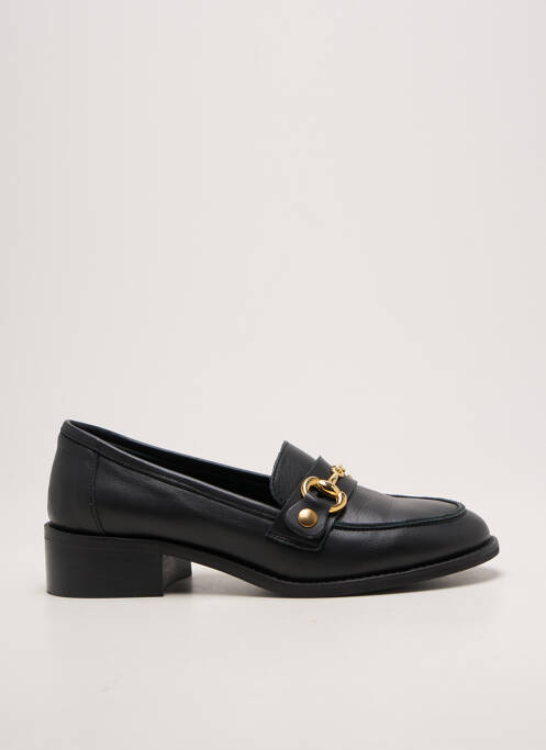Mocasini vârf rotund toc plat până la 3 cm negru REQINS femme