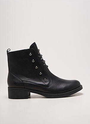 Botine/ghete țesătură satinată toc de 4 la 6 cm negru EMILIE KARSTON femeie