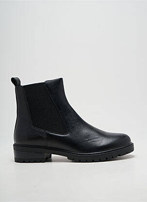 Botine/ghete țesătură satinată toc de 4 la 6 cm negru EMILIE KARSTON femme