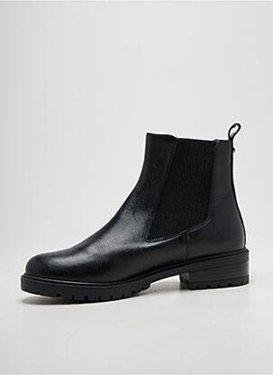 Botine/ghete țesătură satinată toc de 4 la 6 cm negru EMILIE KARSTON femeie
