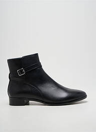 Botine/ghete țesătură satinată toc plat până la 3 cm negru EMILIE KARSTON femme