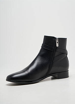 Botine/ghete țesătură satinată toc plat până la 3 cm negru EMILIE KARSTON femeie