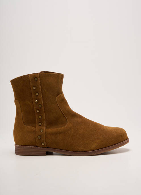 Botine/ghete toc mic toc plat până la 3 cm maro EMILIE KARSTON femme