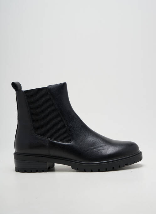 Botine/ghete țesătură satinată toc de 4 la 6 cm negru EMILIE KARSTON femme