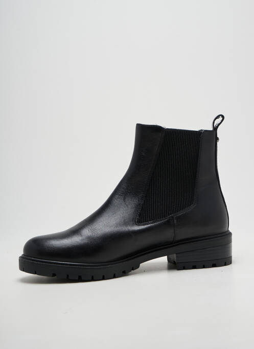 Botine/ghete țesătură satinată toc de 4 la 6 cm negru EMILIE KARSTON femme