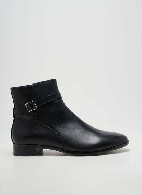 Botine/ghete țesătură satinată toc plat până la 3 cm negru EMILIE KARSTON femme