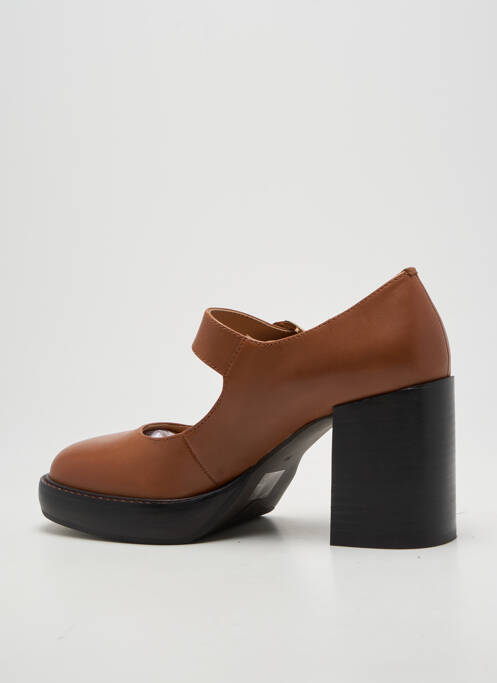 Pantofi cu toc închidere cu buclă(e) toc de 7 la 9 cm maro EMILIE KARSTON femme