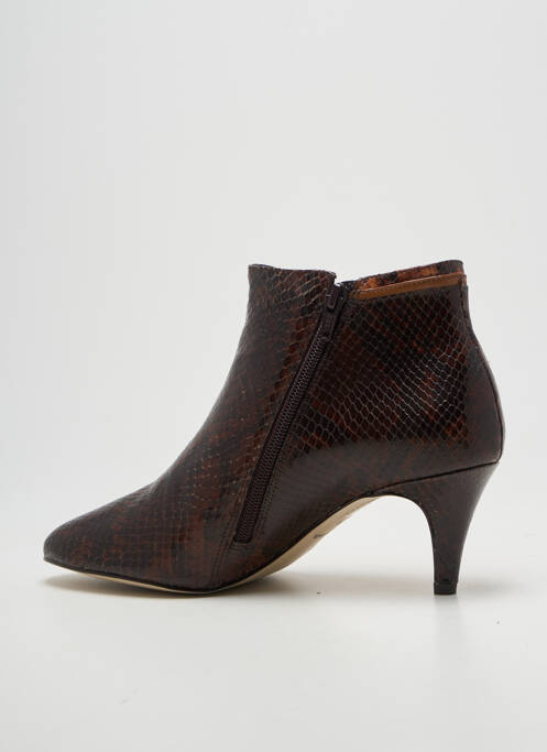 Botine/ghete vârf rotund toc de 7 la 9 cm maro MELLOW YELLOW femme