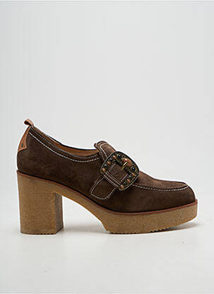 Mocasini tip de talpă amortizantă toc de 7 la 9 cm maro ROSEMETAL femme