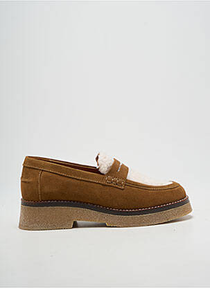 Mocasini nubuc toc de 4 la 6 cm maro REQINS femeie