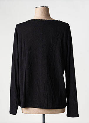 Top țesătură crep mâneci lungi negru GRACE & MILA femeie