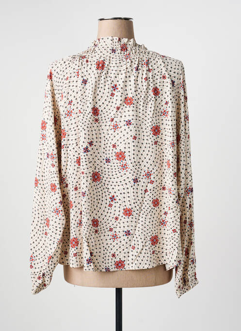 Cămașă imprimeu floral mâneci lungi bej GRACE & MILA femme