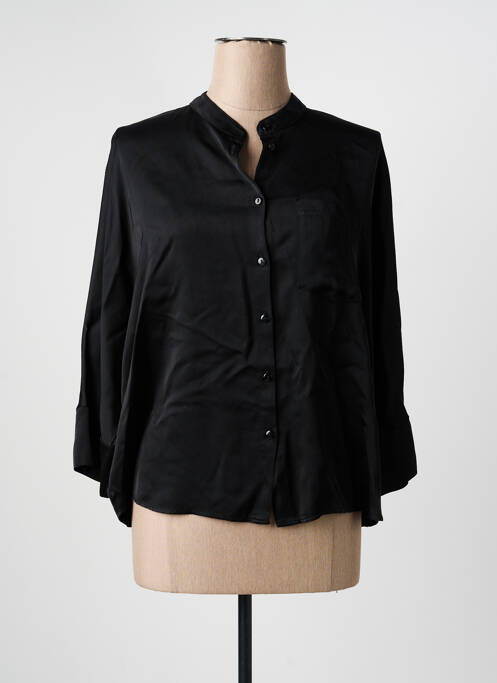 Cămașă croială fluidă mâneci 3/4 negru PAKO LITTO femme