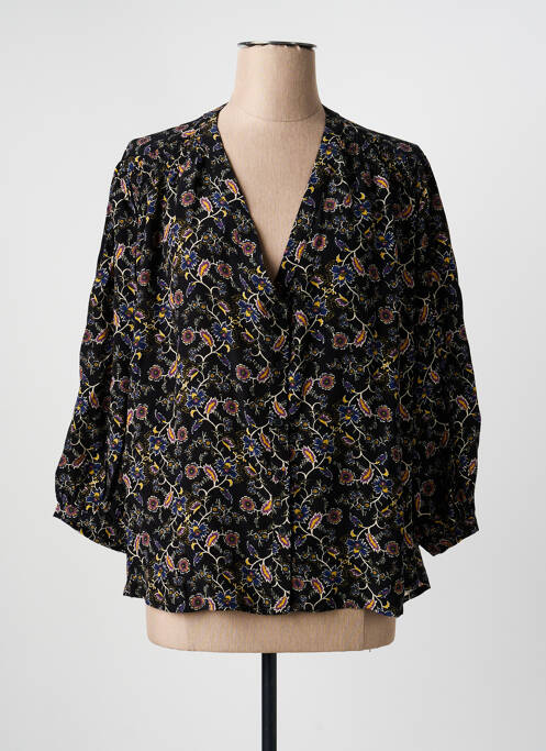 Cămașă imprimeu floral mâneci 3/4 negru GRACE & MILA femme