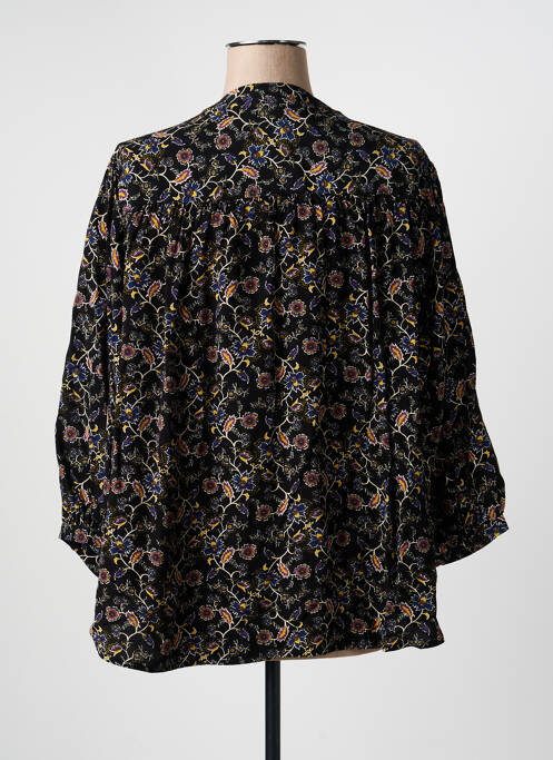 Cămașă imprimeu floral mâneci 3/4 negru GRACE & MILA femme