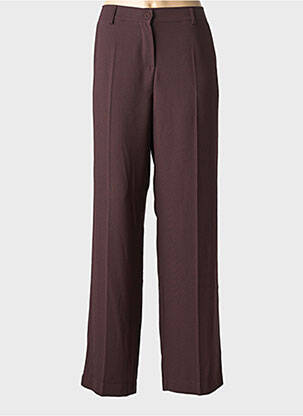 Pantalon drept țesătură crep mărime normală maro PAKO LITTO femeie