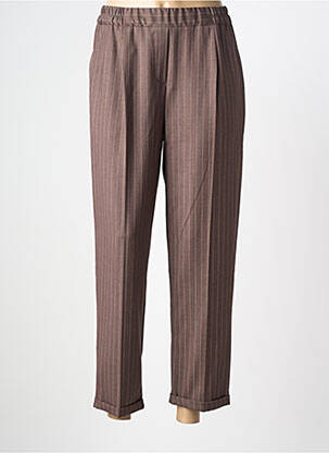 Pantalon 7/8 talie înaltă talie înaltă maro PAKO LITTO femme