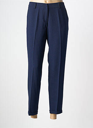 Pantalon 7/8 talie elastică mărime normală albastru PAKO LITTO femeie