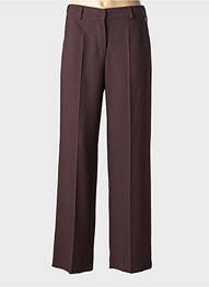 Pantalon drept țesătură crep mărime normală maro PAKO LITTO femme