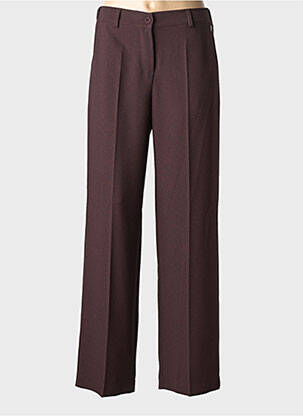 Pantalon drept țesătură crep mărime normală maro PAKO LITTO femme