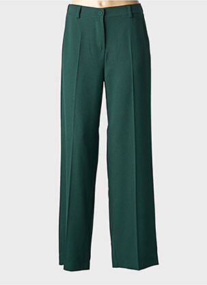 Pantalon drept țesătură crep mărime normală verde PAKO LITTO femeie