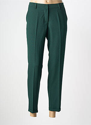 Pantalon 7/8 talie elastică mărime normală verde PAKO LITTO femeie