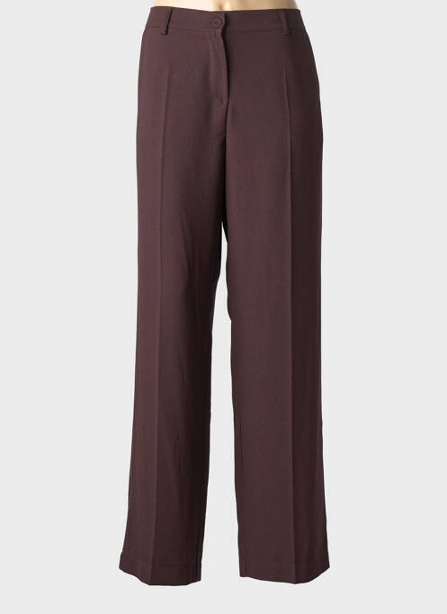 Pantalon drept țesătură crep mărime normală maro PAKO LITTO femme