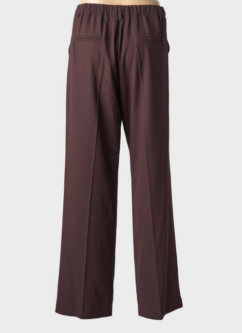 Pantalon drept țesătură crep mărime normală maro PAKO LITTO femme