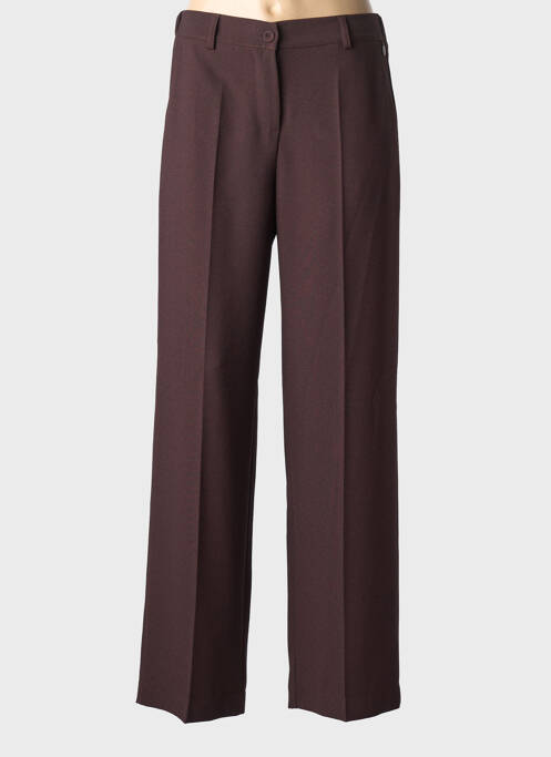 Pantalon drept țesătură crep mărime normală maro PAKO LITTO femme