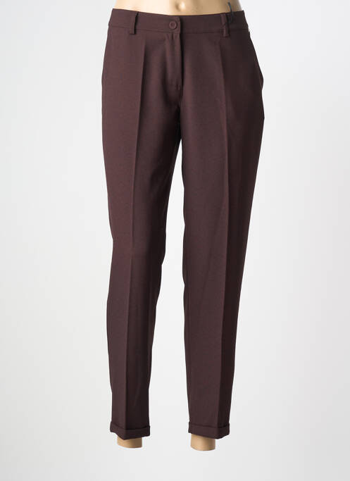 Pantalon 7/8 croială tip țigaretă mărime normală maro PAKO LITTO femme