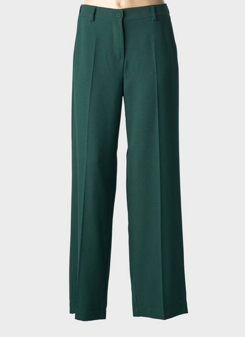 Pantalon drept țesătură crep mărime normală verde PAKO LITTO femme